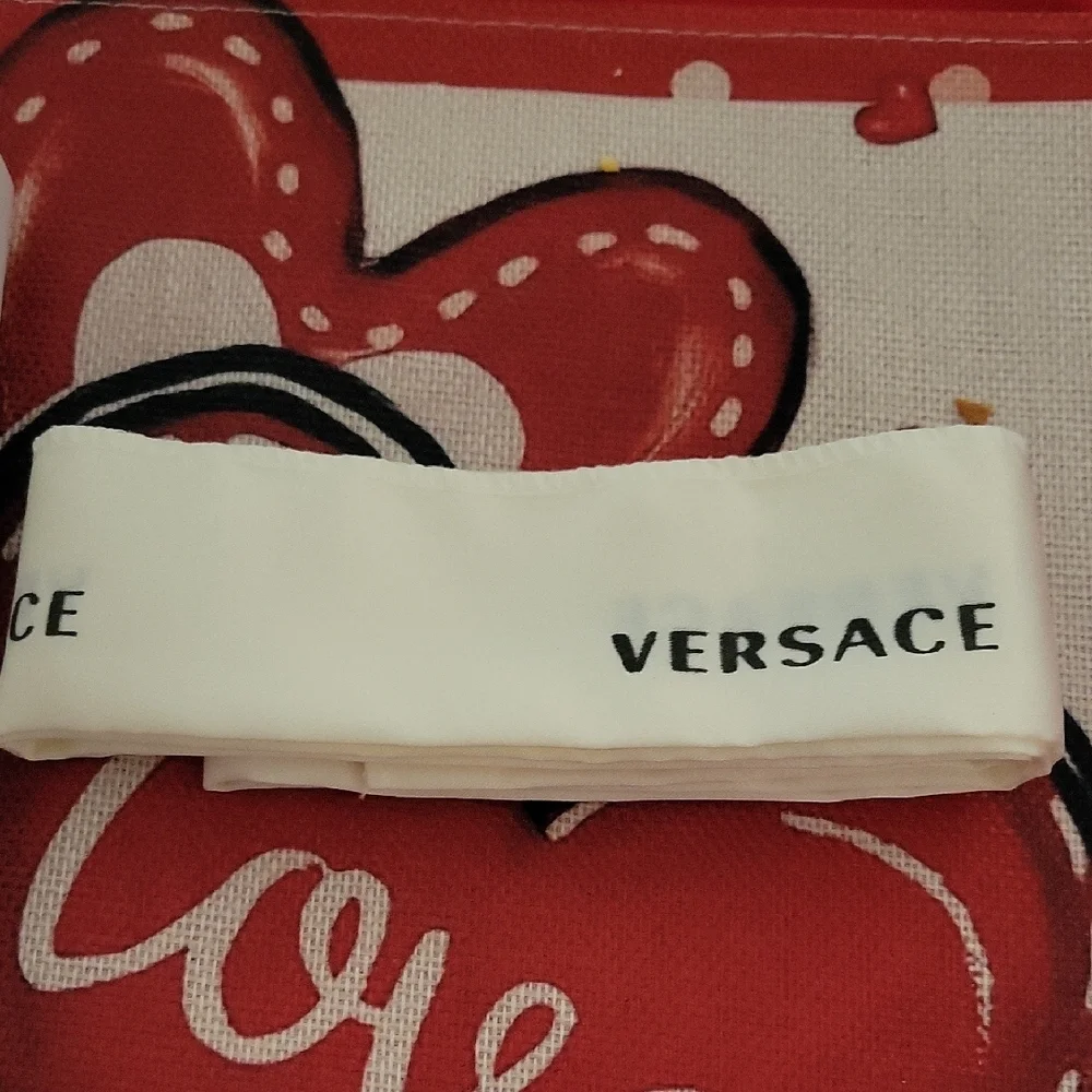 Versace White Box with Gold Medusa Design Dustbag & Ribbon
